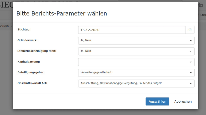 Beteiligungsmanagement PE/VC für Sparkassen: Steuerbescheinigungen