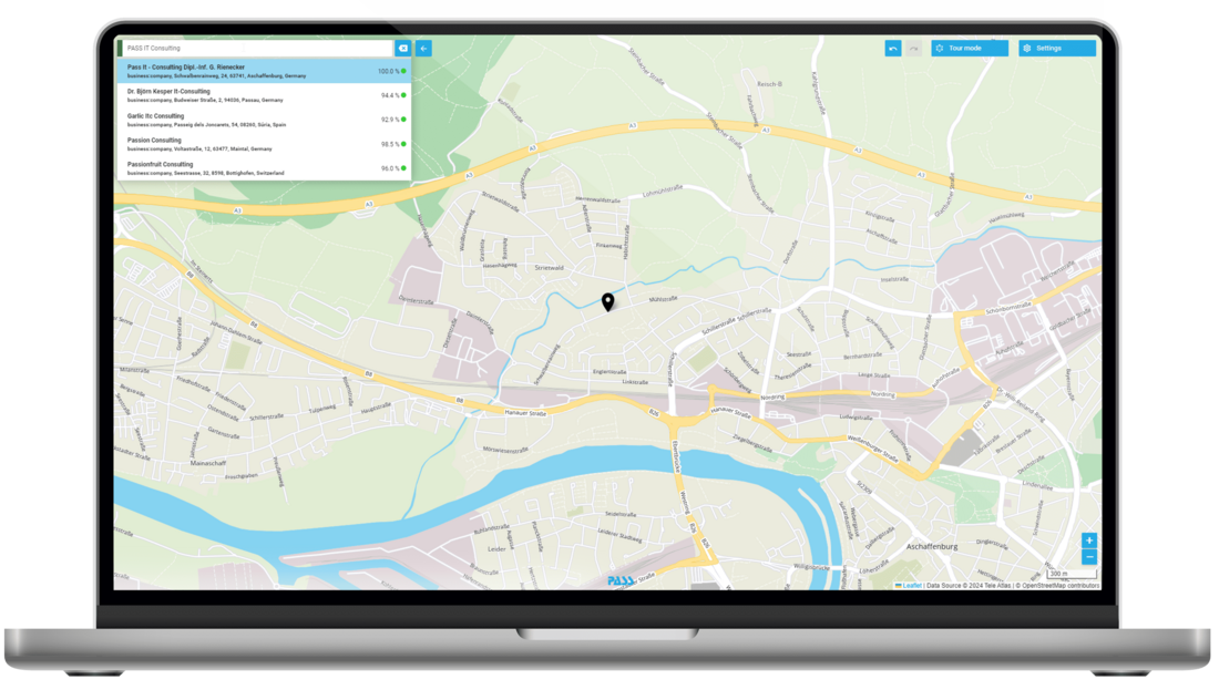 PASS MAPS Adresses found quickly
