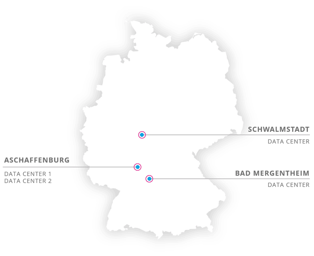 Germany location map of data centers