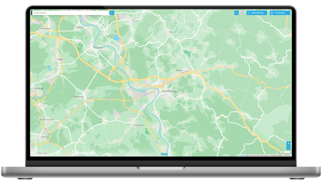 Screenshot PASS MAPS UI
