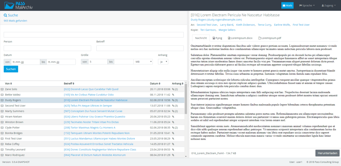 E-Mail Archivierungssoftware E-Mail Ansicht