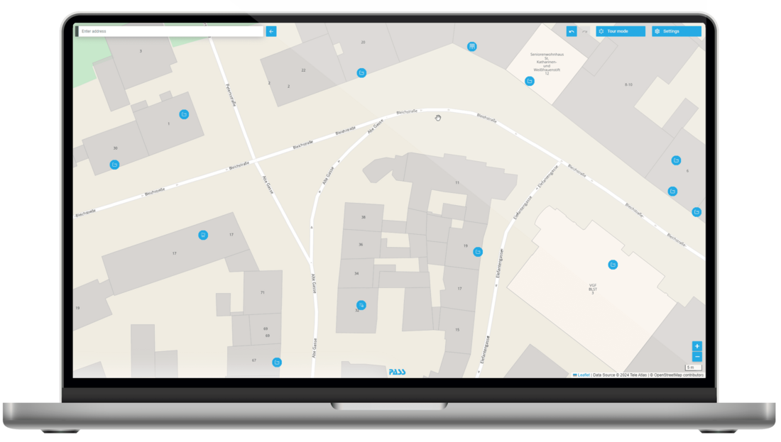 PASS MAPS Pinpoint located