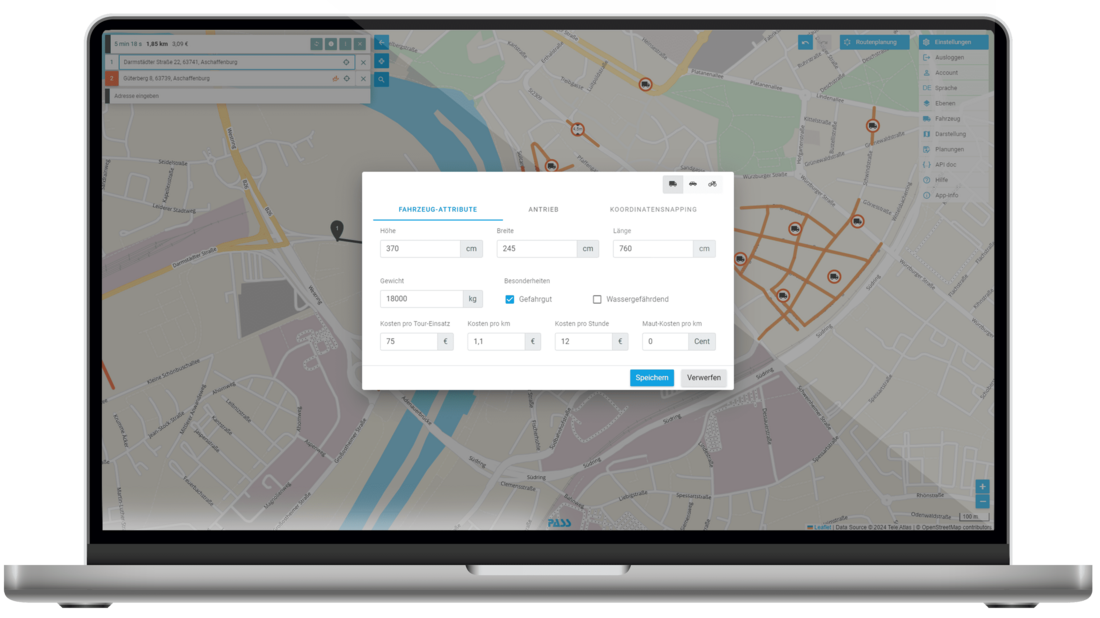 Screenshot PASS MAPS Durchfahrtsbeschraenkungen verstehen