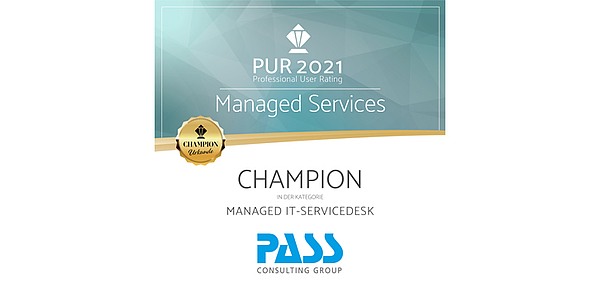 PASS ist Champion im Bereich „Managed IT-Servicedesk“ 