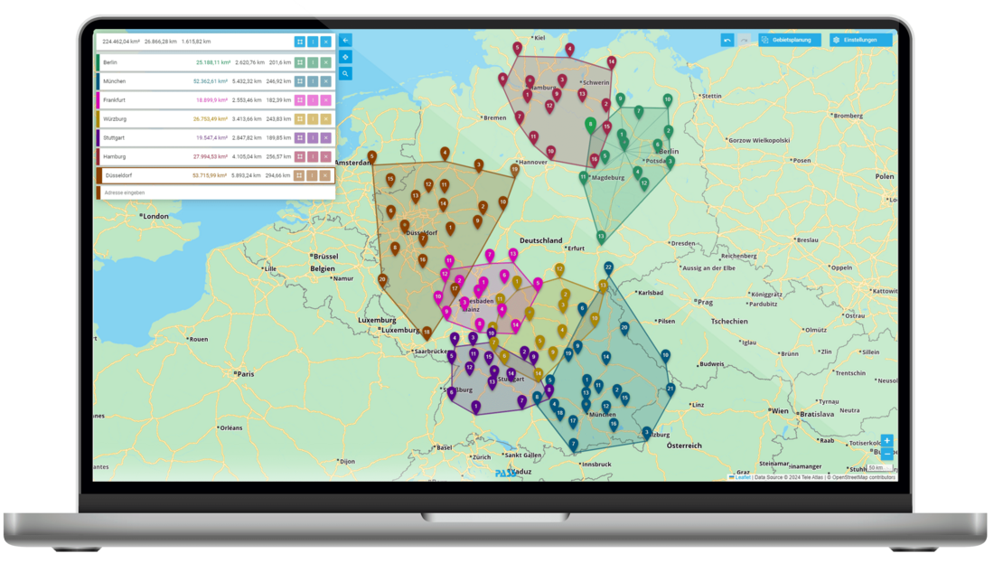 Screenshot PASS MAPS Kundenzuordnung