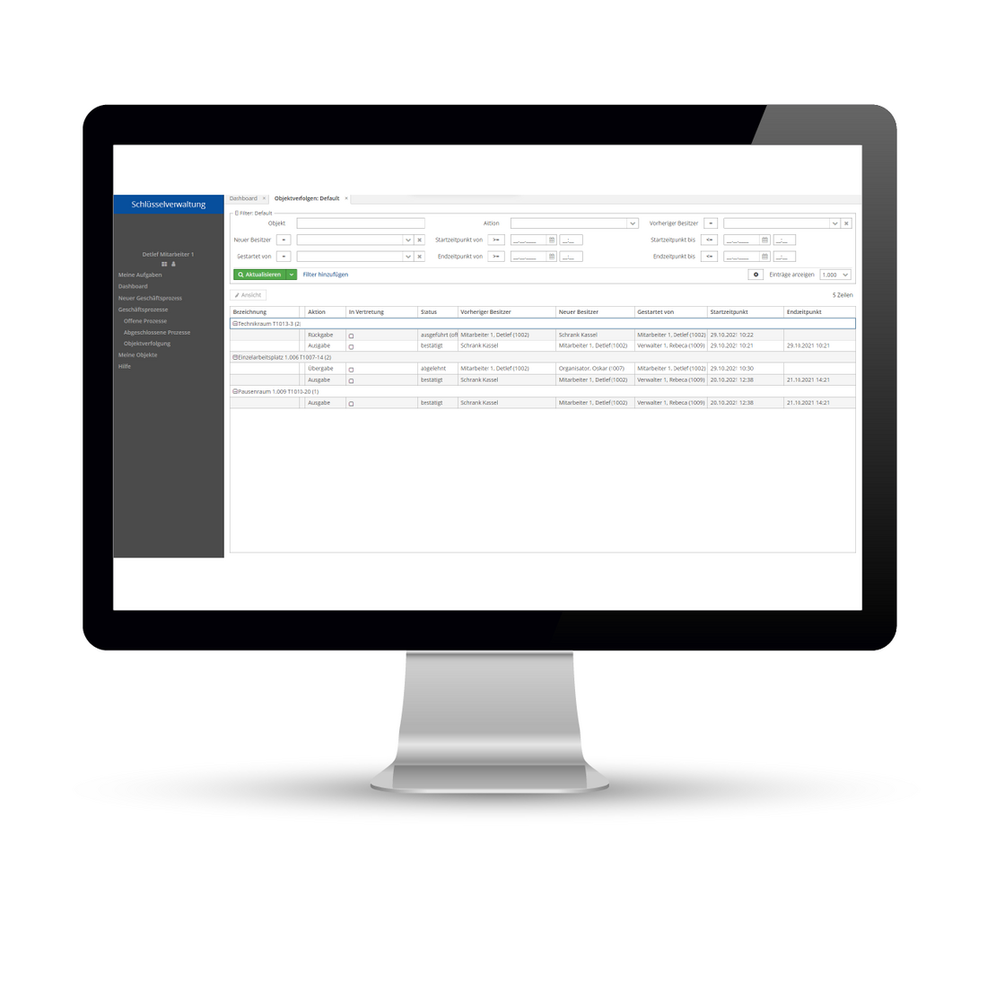 Schlüsselverwaltung: Mitarbeiter - Schluesselverwaltung