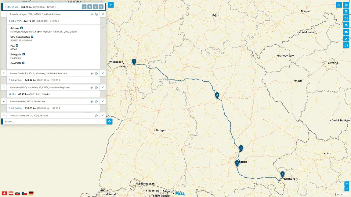 MAPSERVICES: Routen- und Tourenberechnung MAPSERVICES: Routen- und Tourenberechnung