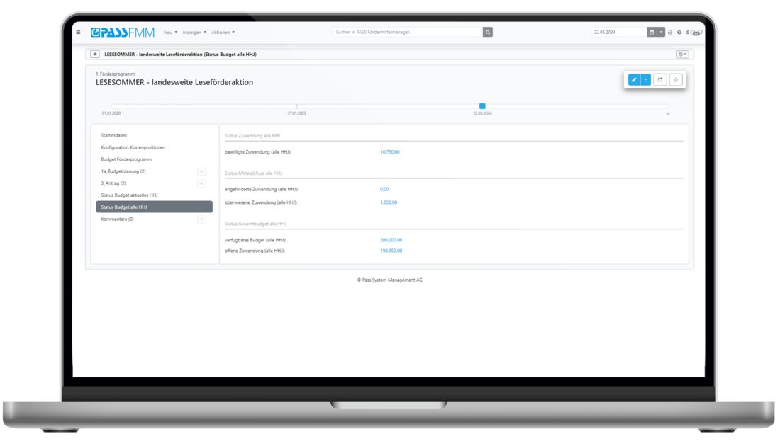 Foerdermittelmanager: Budget Förderprogramm