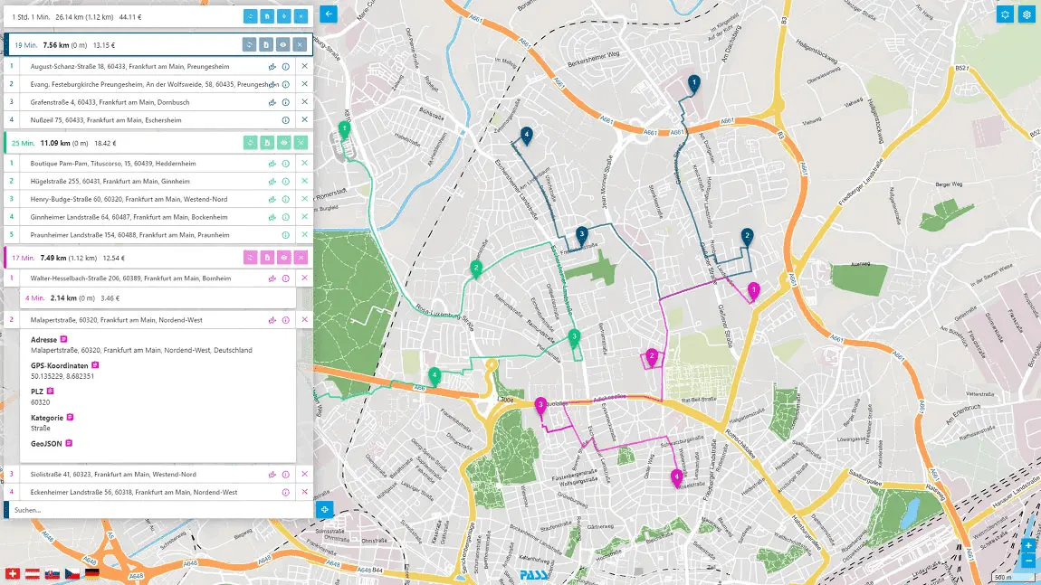 MAPSERVICES: Freie Tourenoptimierung MAPSERVICES: Freie Tourenoptimierung