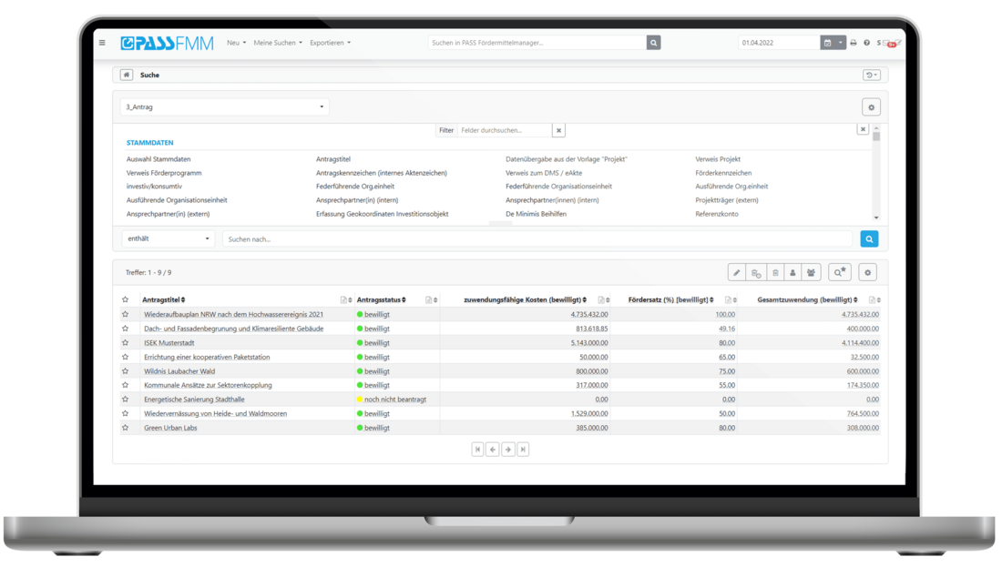 Grant manager: Applications