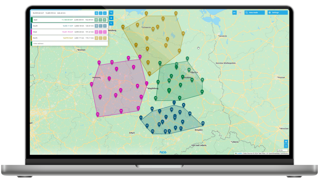 PASS MAPS Customer allocation optimized