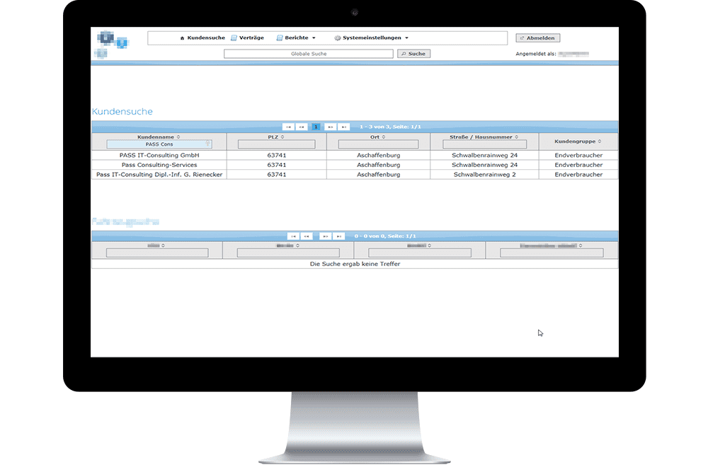 Screenshot individual software logistics trade