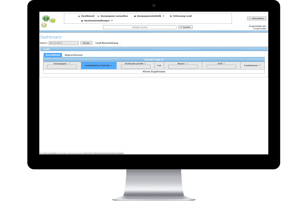 Screenshot individual software logistics trade