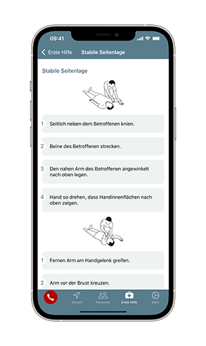 Notfall-Hilfe-App: Stabile Seitenlage