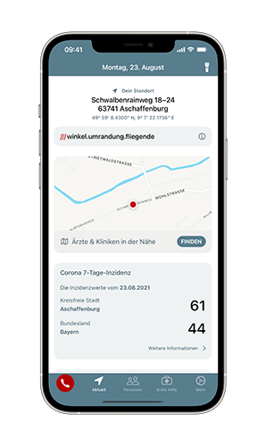 Notfall-Hilfe-App: Inzidenzzahlen