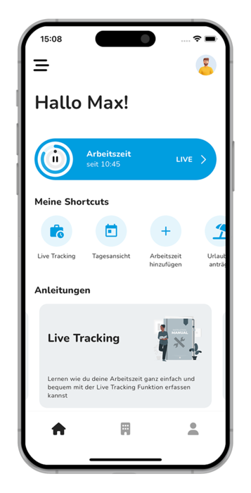 Companion App: Startseite