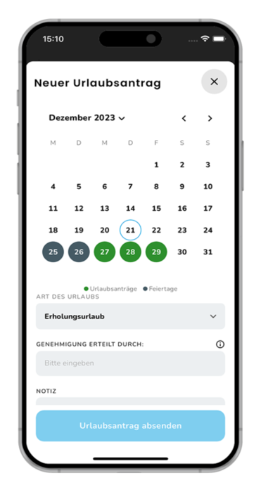 Companion App: Urlaubsantrag