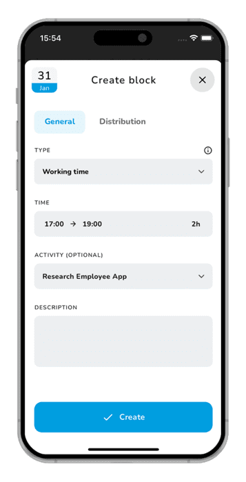 Companion App: Screenshot create block