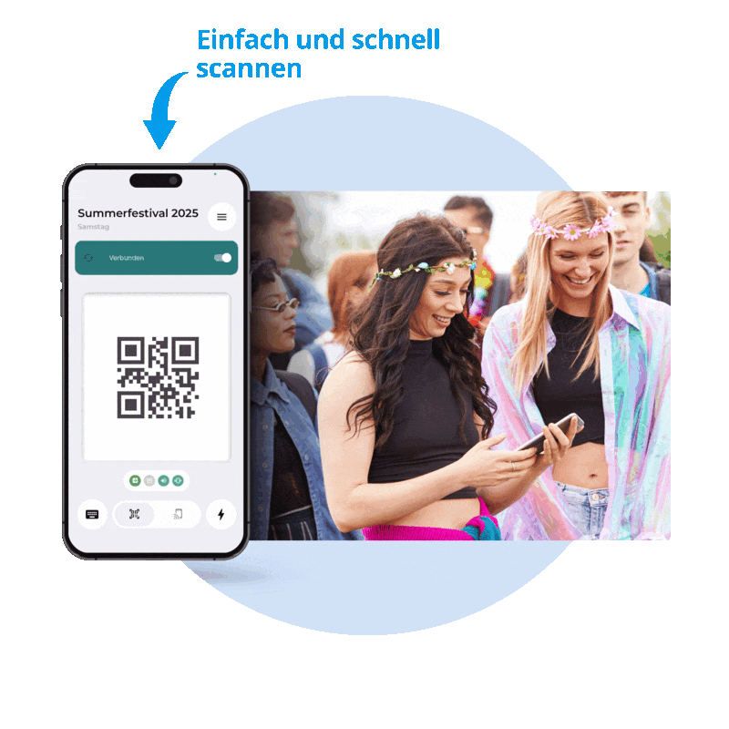 Mobiler Einlass mit der Scanner-App